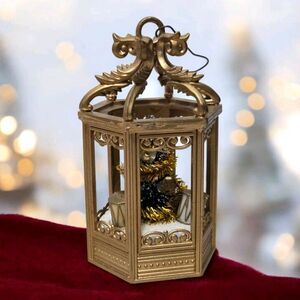 Kurt S Adler Santa's World Christmas  Ornament Lantern W Tree  VTG 2000